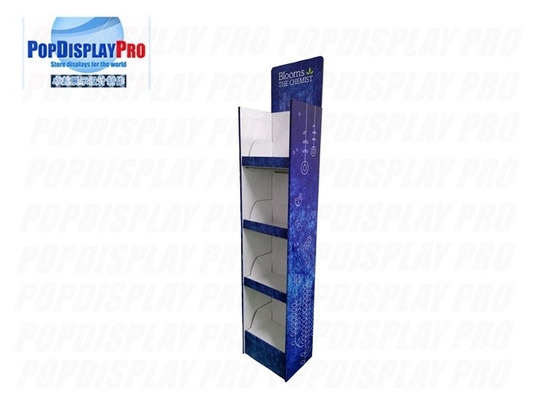Heavy-duty 72kgs Loading Capability 4C Printed Bloom Chemist Cardboard Shelf Display